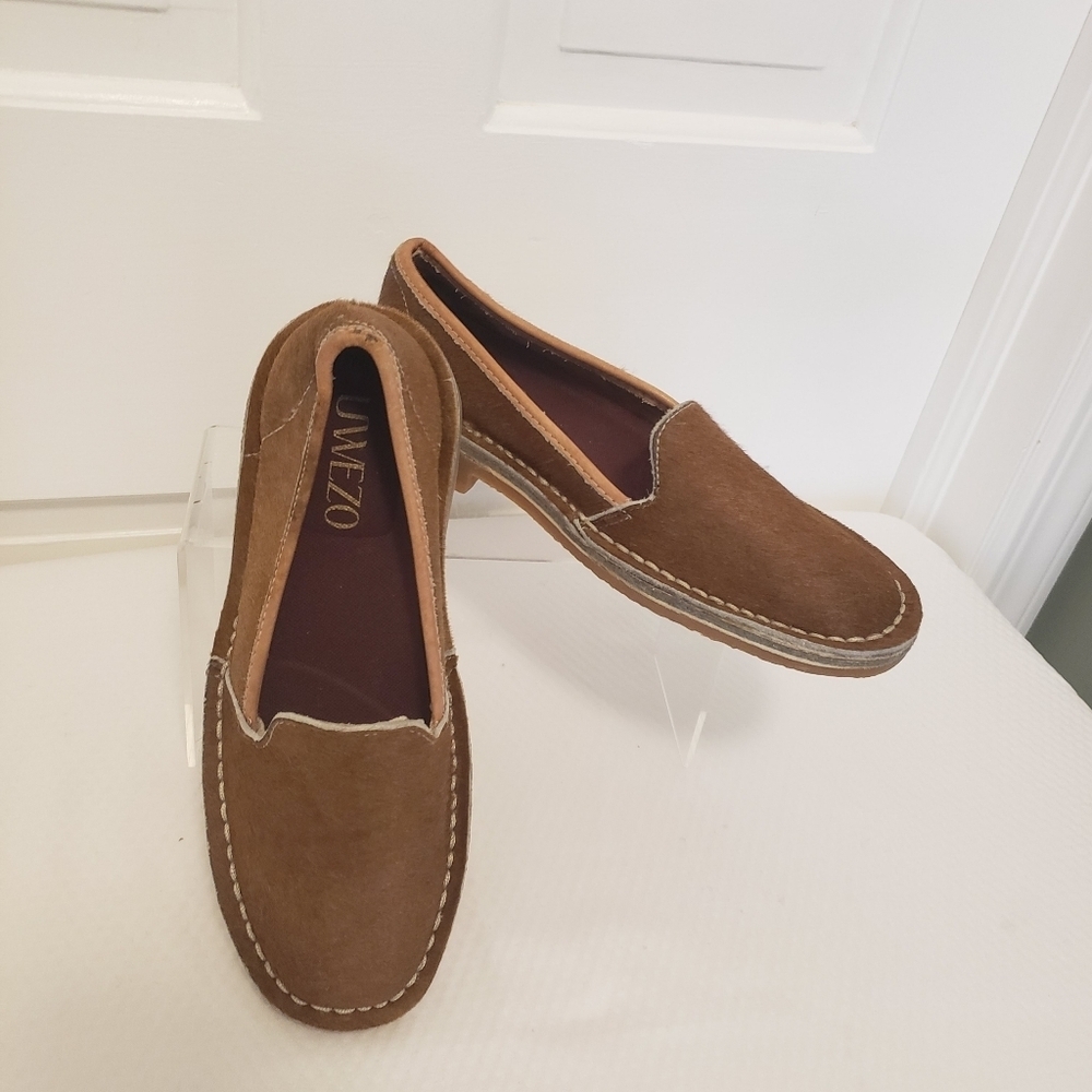 UWEZO Slip-On Loafers Cow Hair Upper, Size 7.5, Casual
